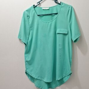 Newbury Kustom Aqua Short Sleeve Top